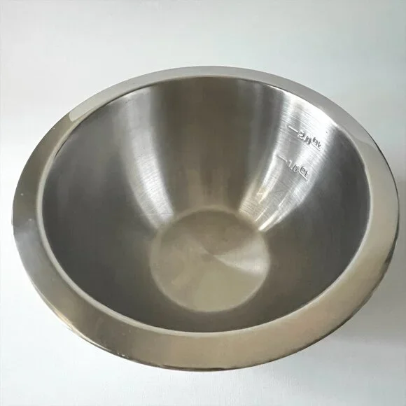 Wolfgang Puck Stainless Steel Mixing Bowls Set of 4: 6qt 4qt 2qt 1qt Nesting - Picture 5 of 7